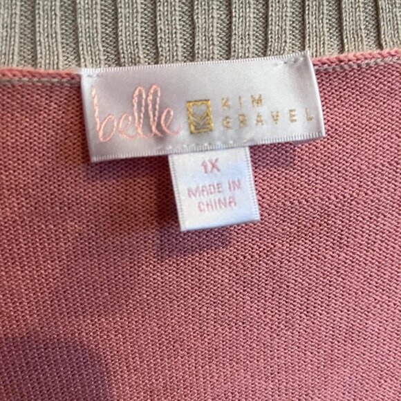 LIKE NEW Belle By Kim Gravel Pop of Color Color Block Sweater — Firecracker 🧨 - Picture 3 of 3